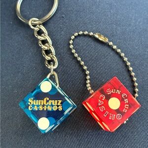 SunCruz Casinos Dice Keychains VINTAGE RARE Y2K HEAT
